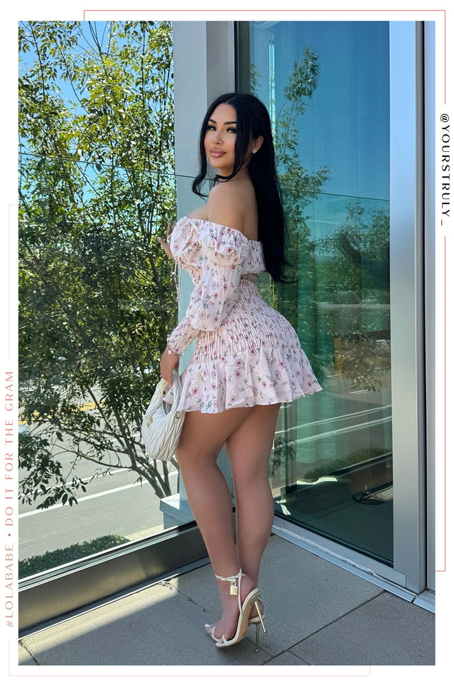 Load image into Gallery viewer, Poppy Long Sleeve Mini Dress - Blush