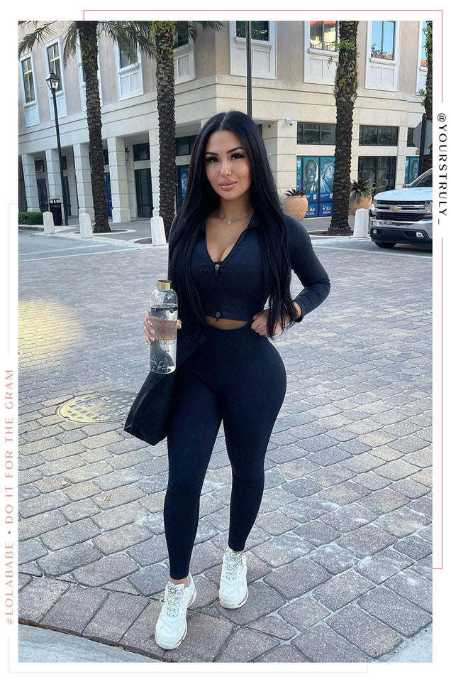 Load image into Gallery viewer, Match My Energy Activewear Zip Up Jacket - Black