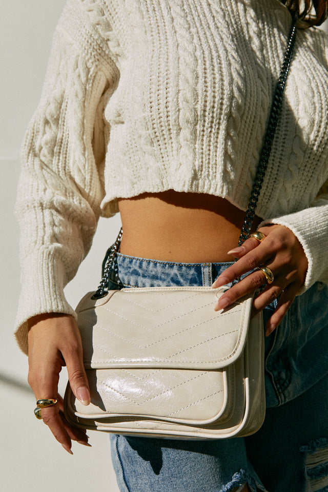 Load image into Gallery viewer, Nude Flap Bag