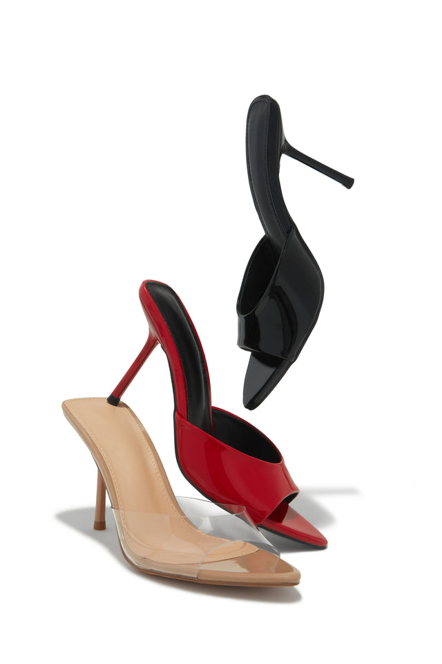 Load image into Gallery viewer, Naiya Open Pointed Toe Mule Heels - Clear