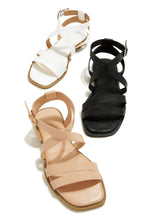 Load image into Gallery viewer, Sun Seeker Flat Strappy Sandals - Nude