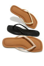 Load image into Gallery viewer, Slip Into Summer Thong Sandals - Black