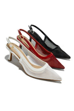 Load image into Gallery viewer, Chloey Slingback Mid Heel Pumps - Wine
