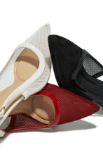 Load image into Gallery viewer, Chloey Slingback Mid Heel Pumps - Ivory