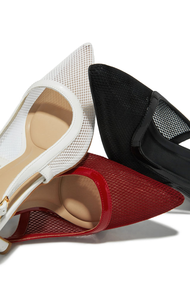 Load image into Gallery viewer, Chloey Slingback Mid Heel Pumps - Black