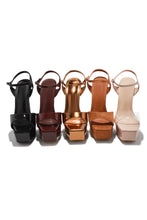 Load image into Gallery viewer, Bombshell Strut Platform High Heels - Camel