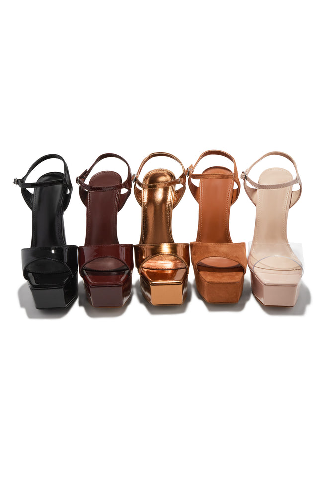 Load image into Gallery viewer, Bombshell Strut Platform High Heels - Camel