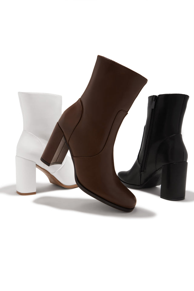 Load image into Gallery viewer, Harlow Block Heel Ankle Boot - White