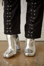 Load image into Gallery viewer, Alura Toe Split Block Heel Ankle Boots - Silver