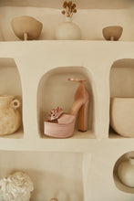 Load image into Gallery viewer, Amelia Rosette Platform Heels - Nude