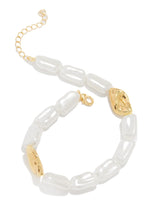 Load image into Gallery viewer, White and Gold Anklet