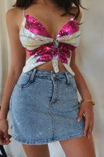 Load image into Gallery viewer, Anna Embellished Denim Skort - Denim