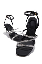 Load image into Gallery viewer, Annalise Embellished Mid Heels - Black