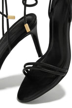 Load image into Gallery viewer, Ashantii Lace Up Mid Heels - Black