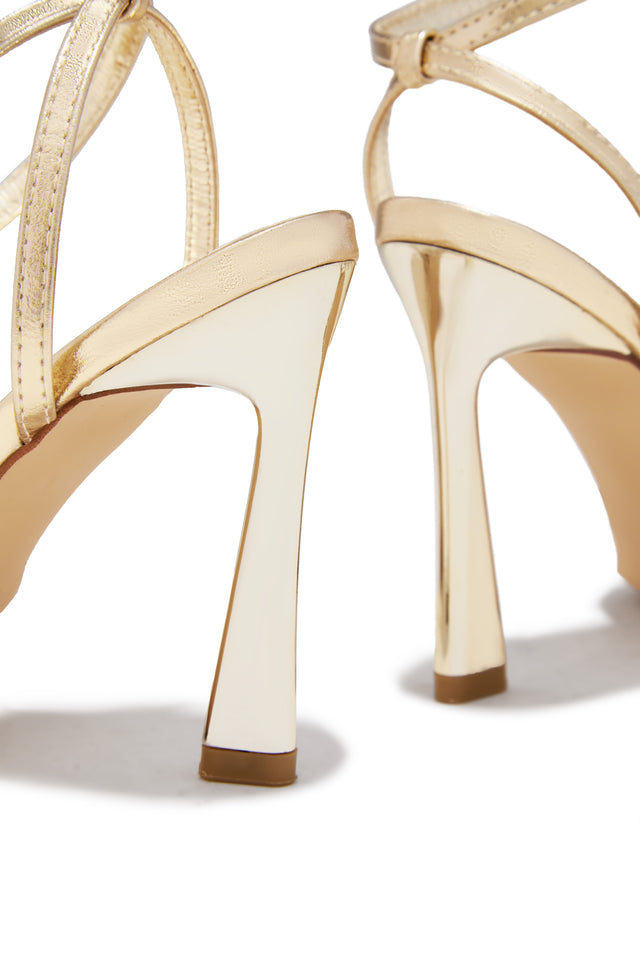 Load image into Gallery viewer, Azani Mary Jane Strap Heels - Gold
