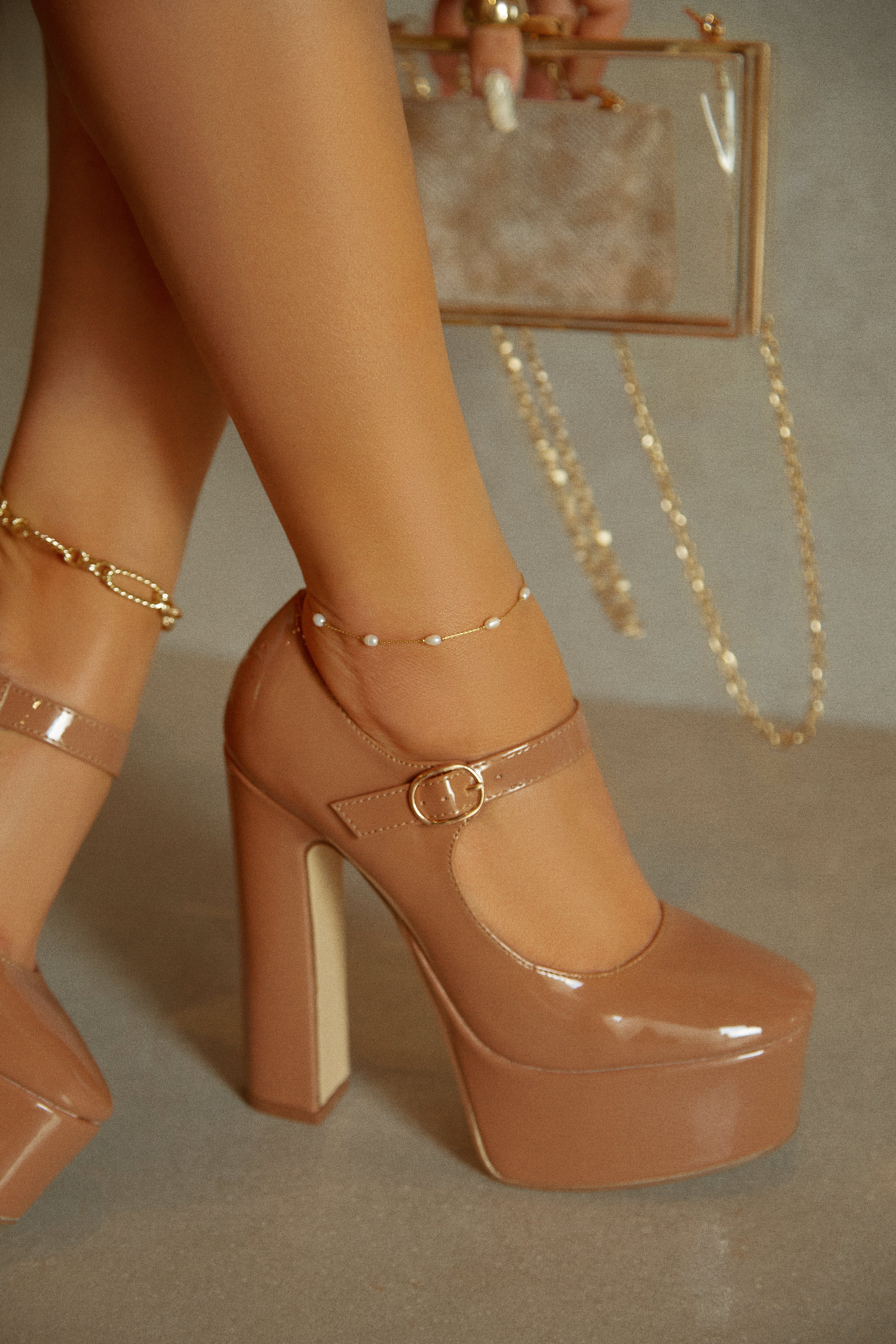 Miss Lola | Bella Camel Platform Block Heels – MISS LOLA