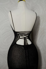 Load image into Gallery viewer, Marlina Lurex Knit Midi Dress - Black