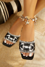 Load image into Gallery viewer, Women Wearing Black Slip On SAndals