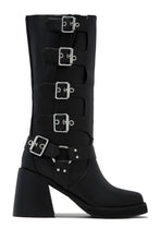 Load image into Gallery viewer, Black Chunky Heel Boots