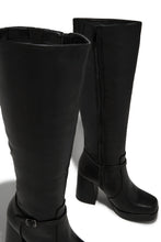 Load image into Gallery viewer, Hazelle Platform Block Heel Boots - Black