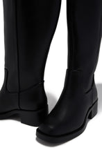 Load image into Gallery viewer, Midnight Icon Wide Fit Below The Knee Moto Boots - Black