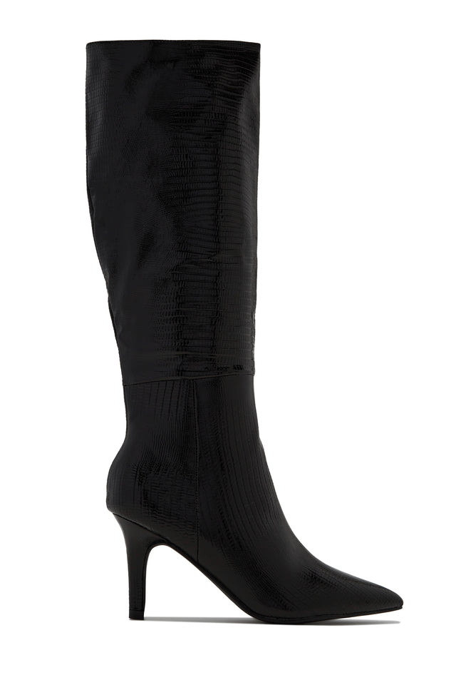 Load image into Gallery viewer, Sarai Knee High Heel Boots - Black