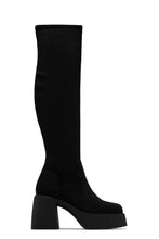 Load image into Gallery viewer, Reezy Over The Knee Platform Block Heel Boots - Black