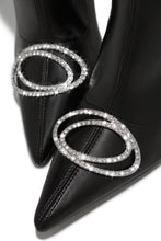 Load image into Gallery viewer, Black Pointed Toe Ankle Boots
