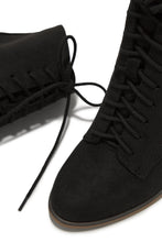 Load image into Gallery viewer, Fall Moment Lace Up Block Heel Ankle Boots - Black