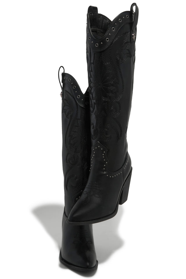 Load image into Gallery viewer, Festival Season Cowgirl Boots - Black