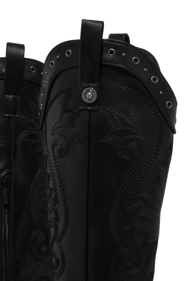 Load image into Gallery viewer, Festival Season Cowgirl Boots - Black