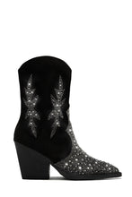 Load image into Gallery viewer, Black Embellished Cowgirl Boots