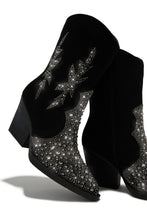 Load image into Gallery viewer, Black Festival Embellished Cowgirl Boots