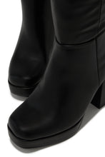 Load image into Gallery viewer, Hudson Platform Block Heel Boots - Black