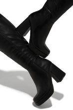 Load image into Gallery viewer, Hudson Platform Block Heel Boots - Black