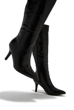Load image into Gallery viewer, Sarai Knee High Heel Boots - Black