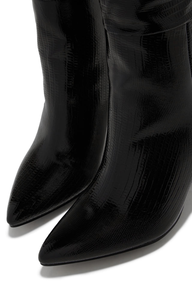 Load image into Gallery viewer, Sarai Knee High Heel Boots - Black