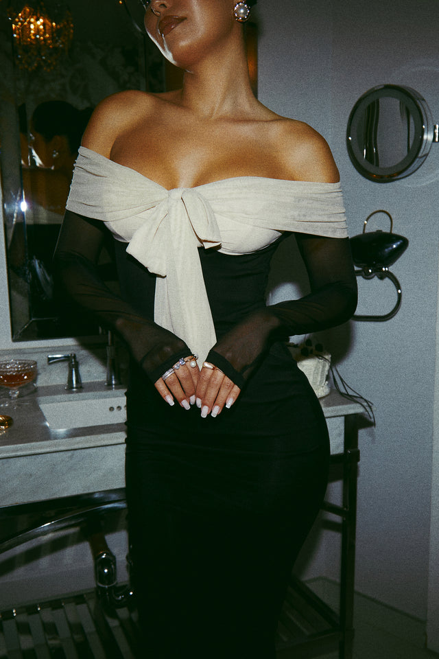 Load image into Gallery viewer, Mesh Long Sleeve Dress