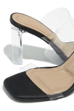 Load image into Gallery viewer, Jordana Clear Strap Mule Heels - Black