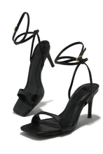 Load image into Gallery viewer, Viana Ankle Strap Mid Heels - Black