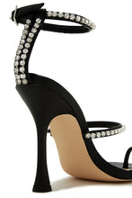 Load image into Gallery viewer, Sunsets & Wine Embellished High Heels - Black