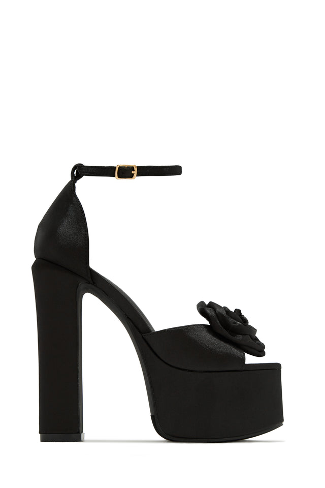 Load image into Gallery viewer, Black Satin Pumps