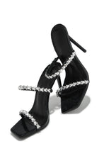 Load image into Gallery viewer, Black Single Sole Embellished High Heel Mules