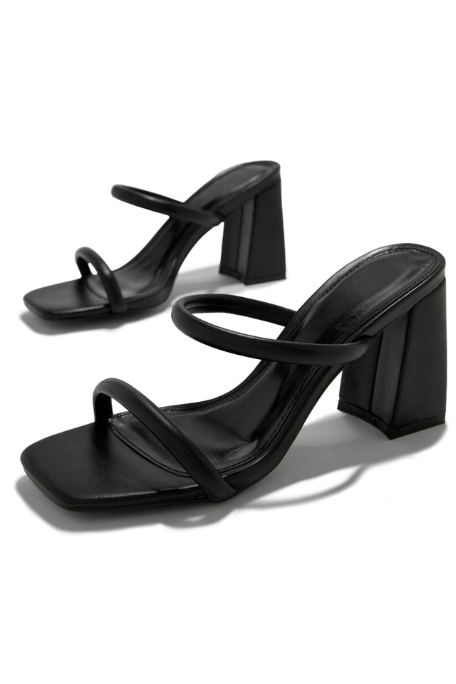 Load image into Gallery viewer, Yesenia Block Mid Heel Mules - Black