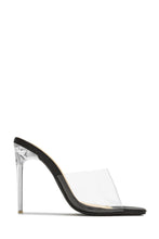 Load image into Gallery viewer, Amerie Clear High Heel Mules - Silver