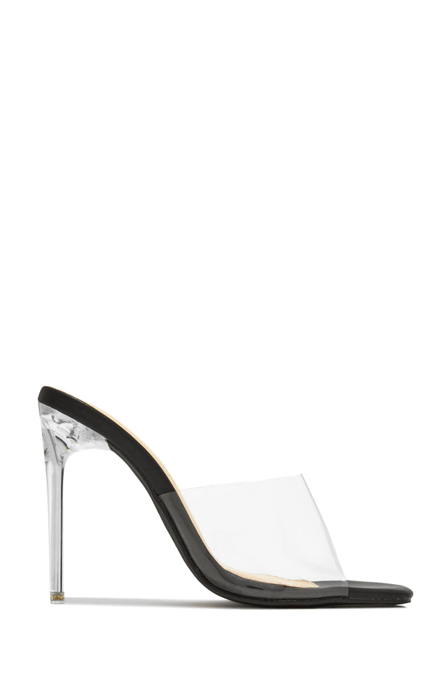 Load image into Gallery viewer, Amerie Clear High Heel Mules - Silver