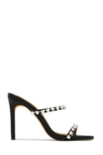 Load image into Gallery viewer, Love Addiction Embellished High Heel Mules - Denim