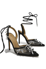 Load image into Gallery viewer, Special Weekend Lace Up Pump Heels - Black