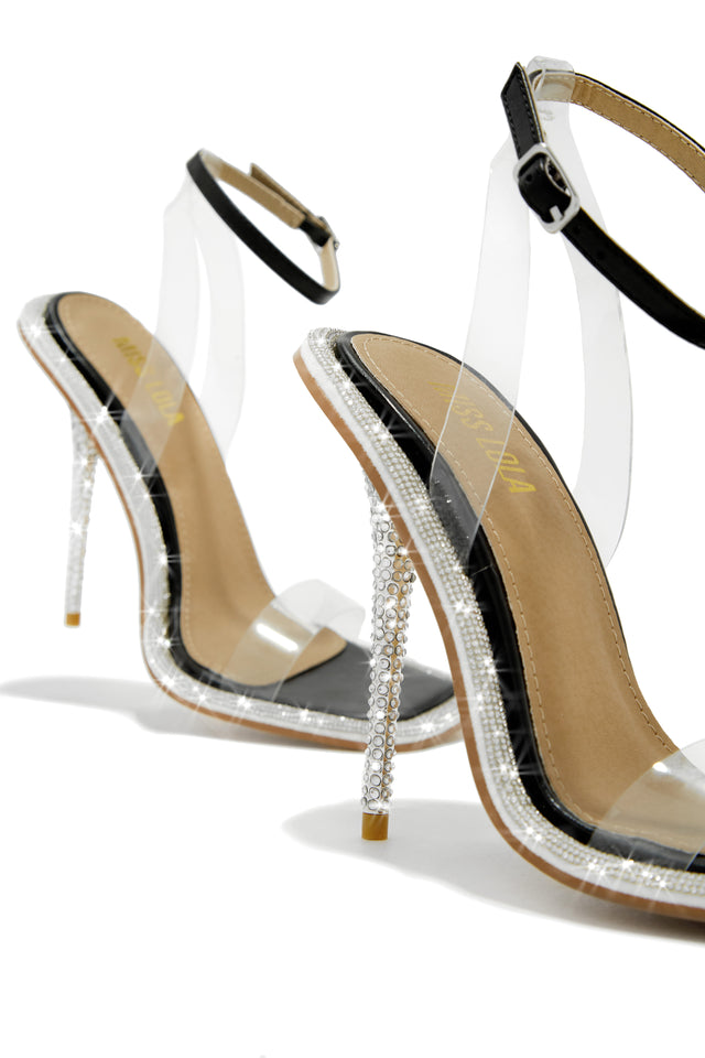 Load image into Gallery viewer, Unforgettable Nights Embellished High Heels - Black