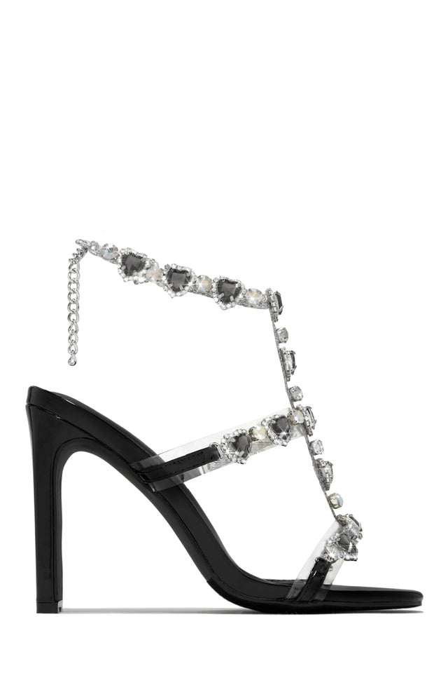 Load image into Gallery viewer, Black Embellished Heels